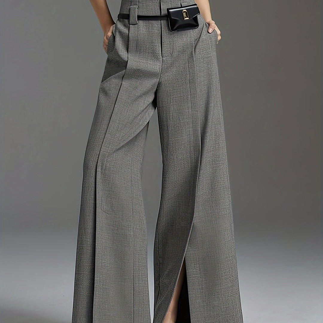 Lorraine | Wide-Leg Slit Pants