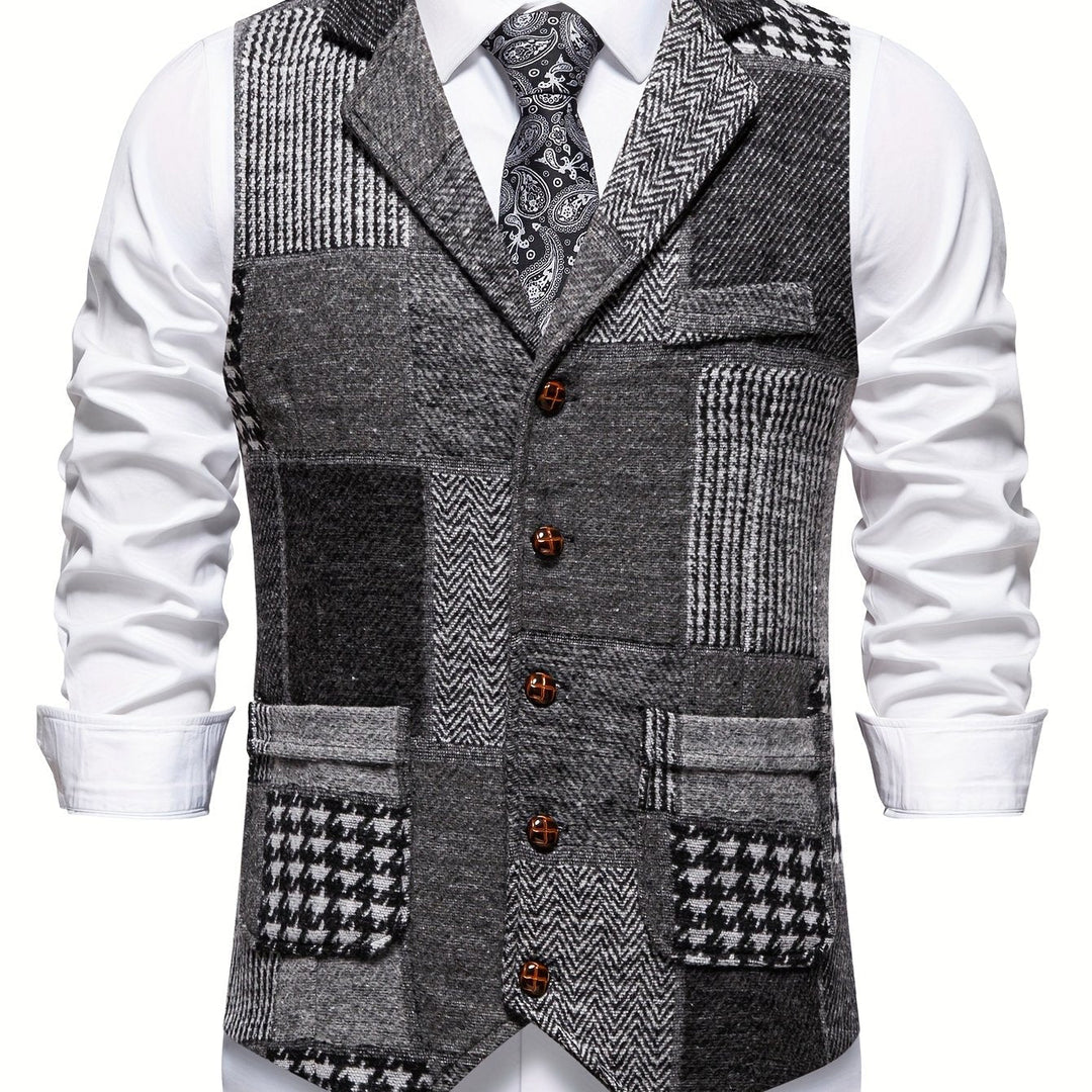 Tobias | Patchwork Tailored Waistcoat