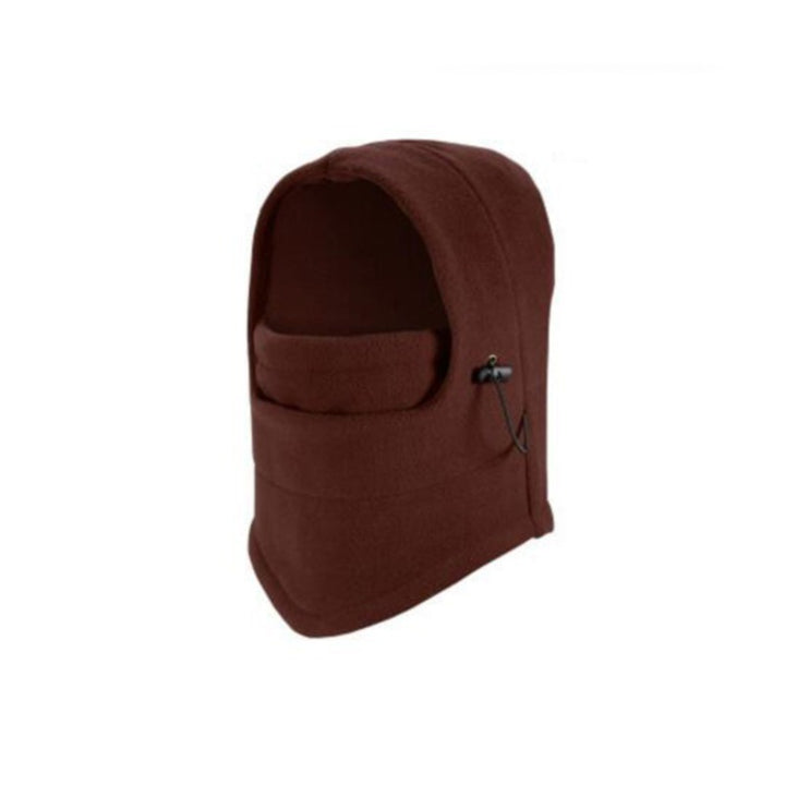 Fleece balaclava hat with drawstring