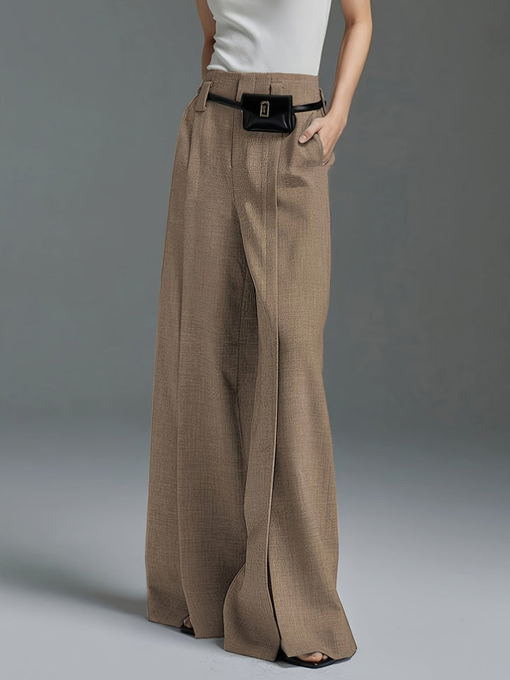 Lorraine | Wide-Leg Slit Pants