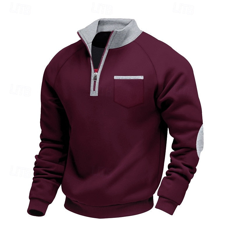 Keith | Quarter-Zip color Block Pullover