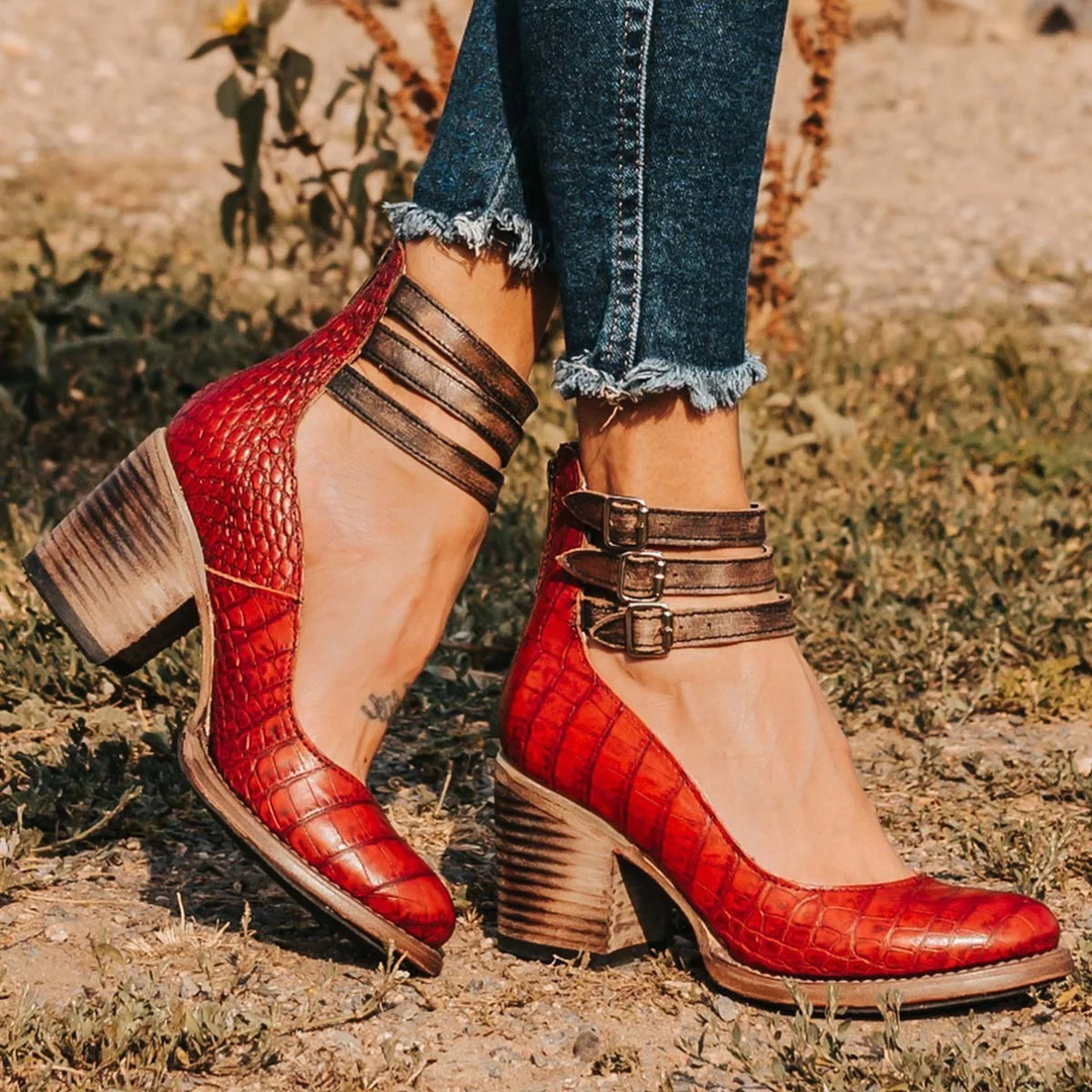 Margaret | Comfortable Classic Strap Heels