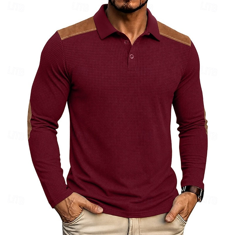 Bennett | Textured color Block Polo Shirt