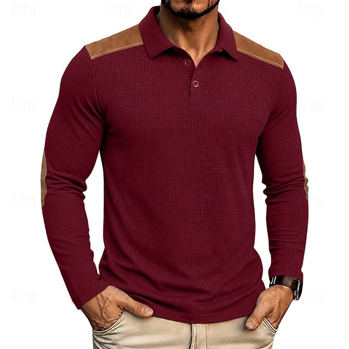 Bennett | Textured color Block Polo Shirt