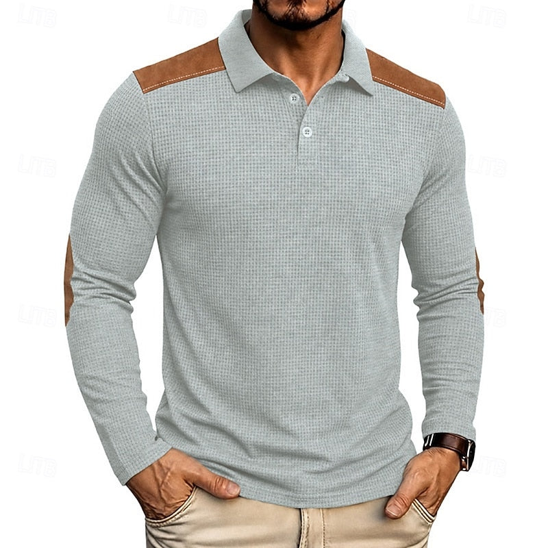 Bennett | Textured color Block Polo Shirt