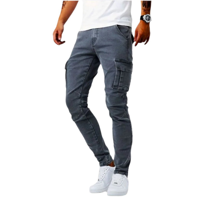 Men's Slim-Fit Cargo Pants with Side Pockets