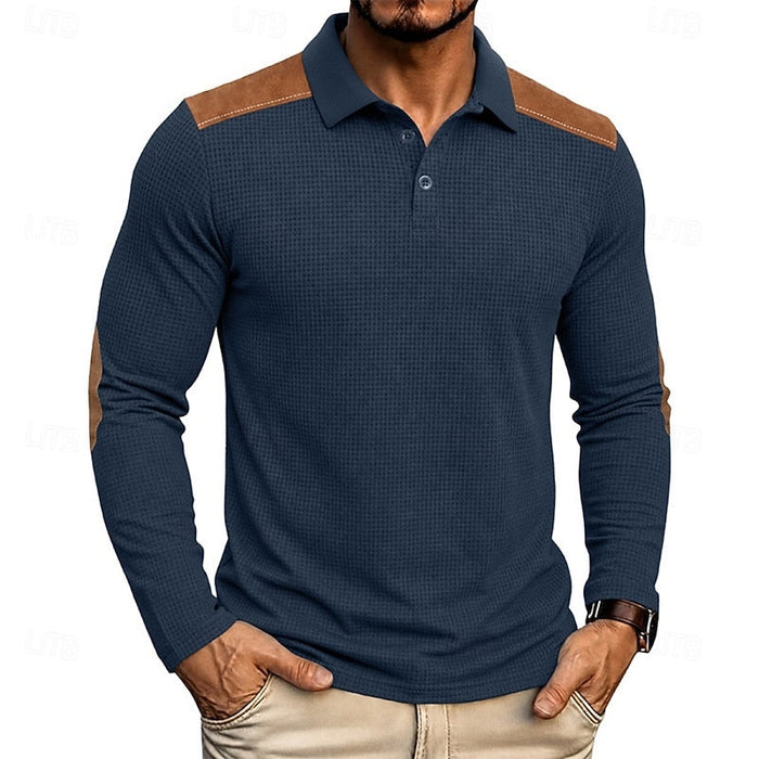 Bennett | Textured color Block Polo Shirt