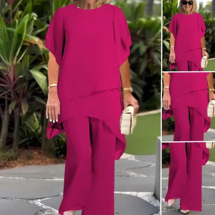 Everly | Draped Wide-Leg Pant Set