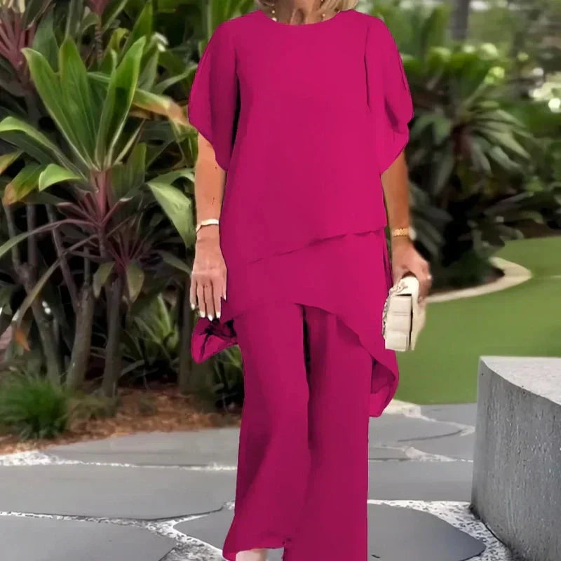 Everly | Draped Wide-Leg Pant Set