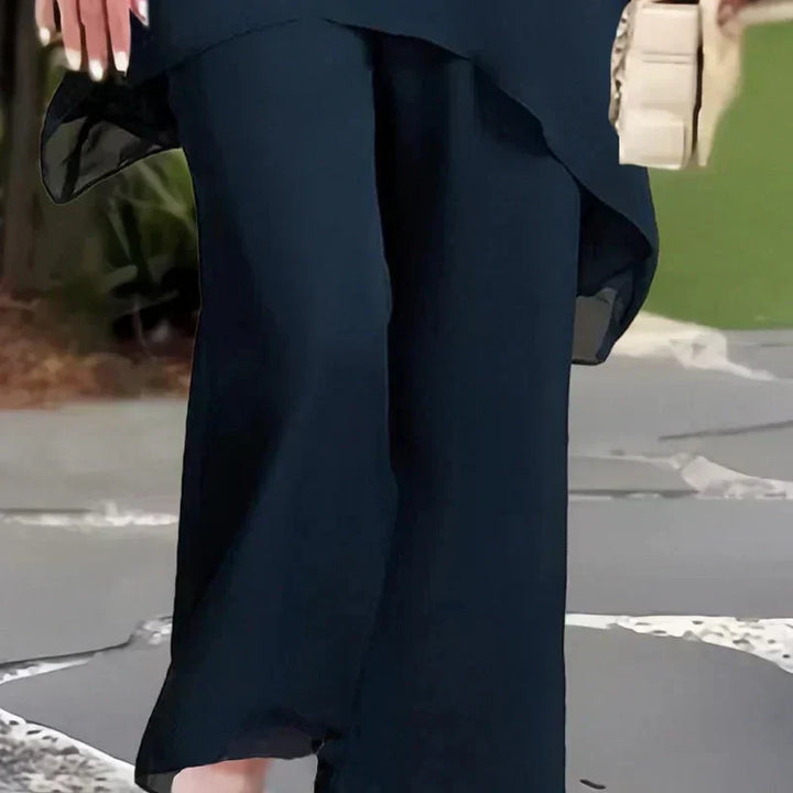 Everly | Draped Wide-Leg Pant Set