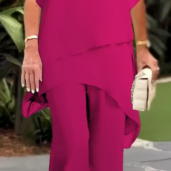 Everly | Draped Wide-Leg Pant Set