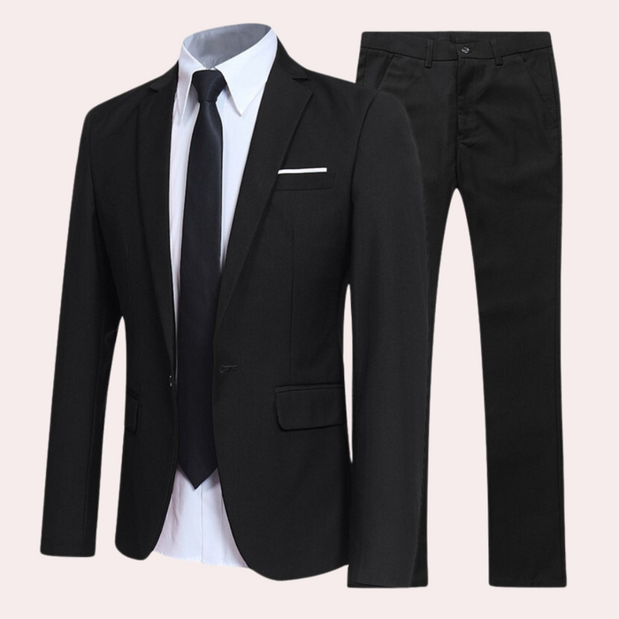 Men's Slim Fit Two-Piece Suit for Formal Events