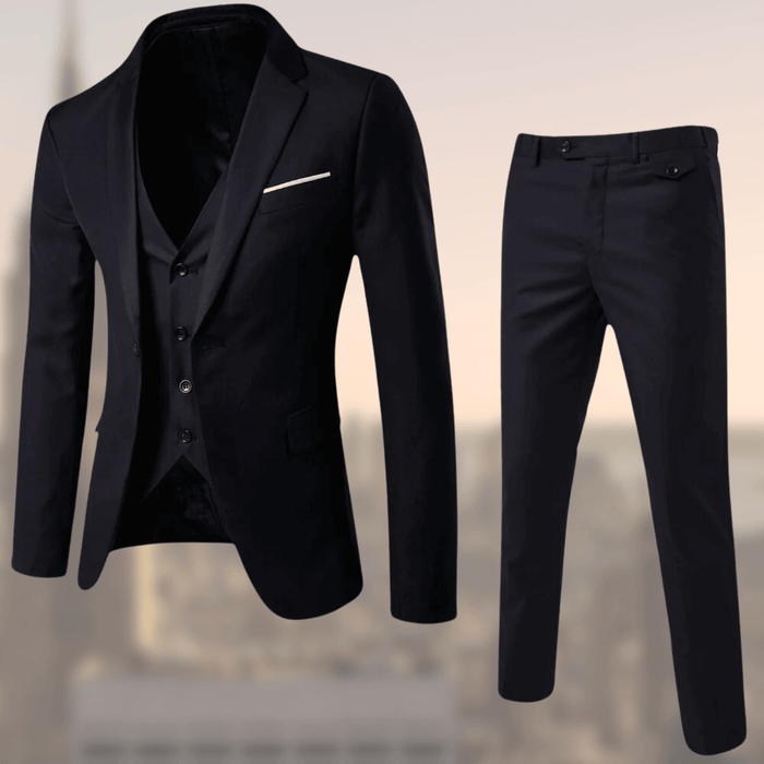Men's 3-Piece Suit Notched Lapel Slim-Fit Formal