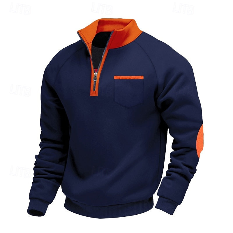 Keith | Quarter-Zip color Block Pullover